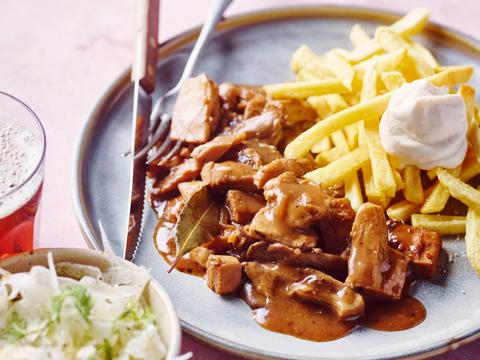 Seitanstoofvlees met oesterzwammen