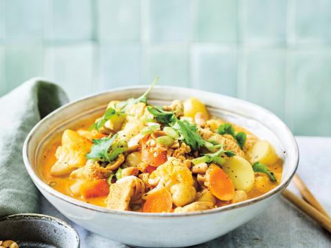 Curry de poulet et chou-fleur