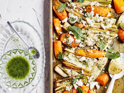 Groenten uit de oven met feta