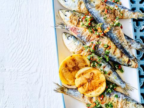 Gegrilde sardines