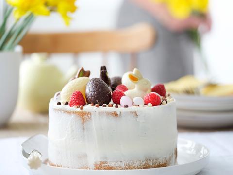 Naked paascake met frambozen
