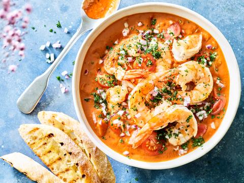 stoofpotje met scampi