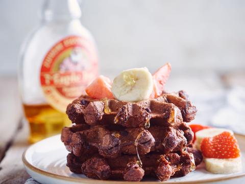 Chocolade-pindakaaswafels 