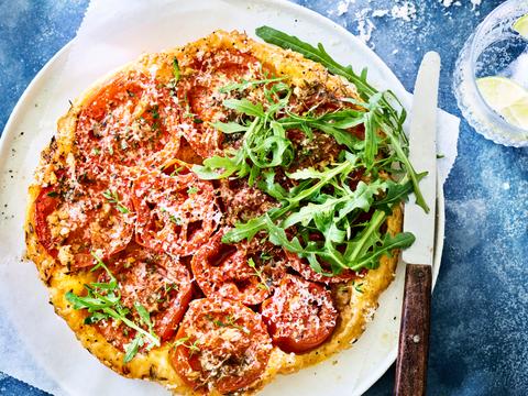Tarte tatin van tomaten