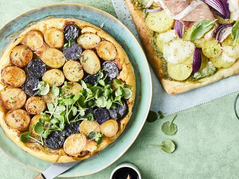 Tarte tatin van aardappel