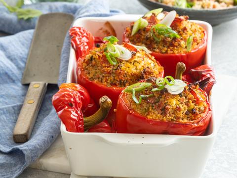 Gevulde paprika’s met kruidencouscous