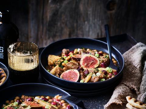 Lamsstoofvlees met pastinaak, vijgen en kikkererwten