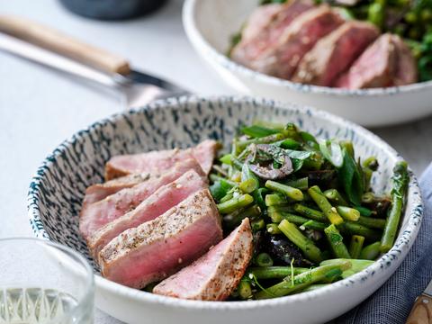 Chateaubriand met salade van prinsessenboontjes en za’atar