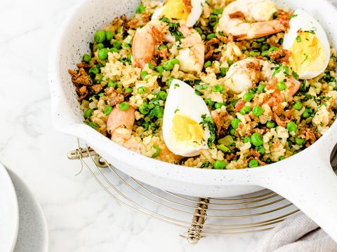 kedgeree met scampi's