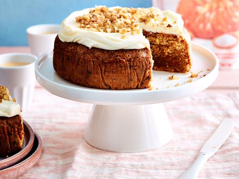 Worteltaart met roomkaasfrosting
