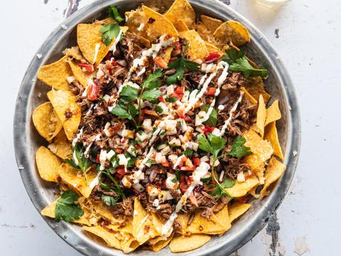 Nacho’s met ragù en groentesalsa