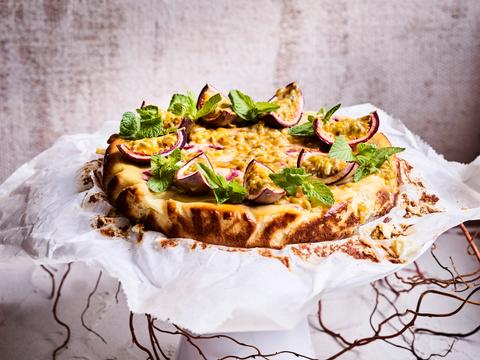 Ricottacheesecake met geraspte marsepein
