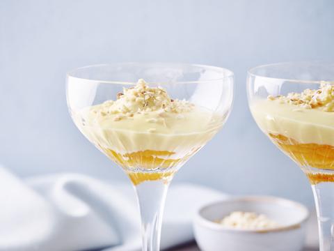 Sabayon met yoghurtijs en mandarijntjes