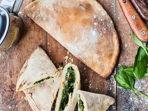 Calzone met spinazie