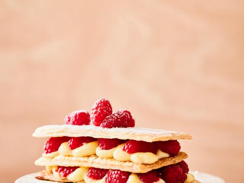 Millefeuille met frambozen