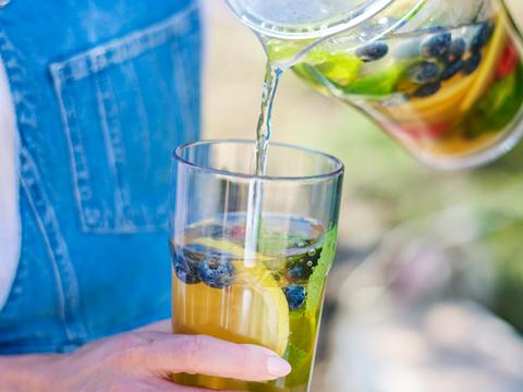Healthy homemade sangria