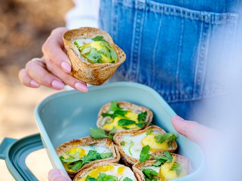 Wraps met groenten en spiegelei