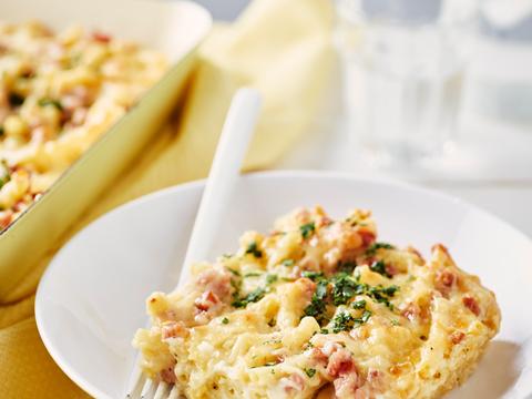 Macaroni met ham en kaas