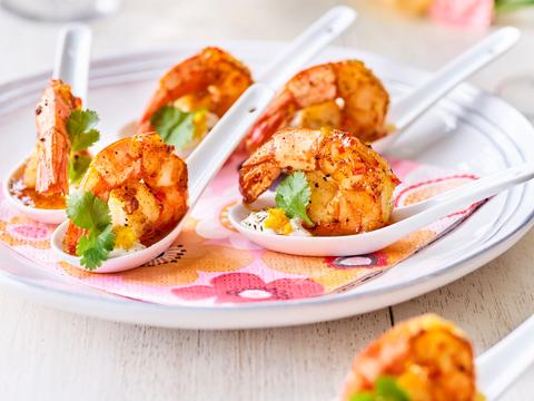 Scampihapje met chili en sinaasappel