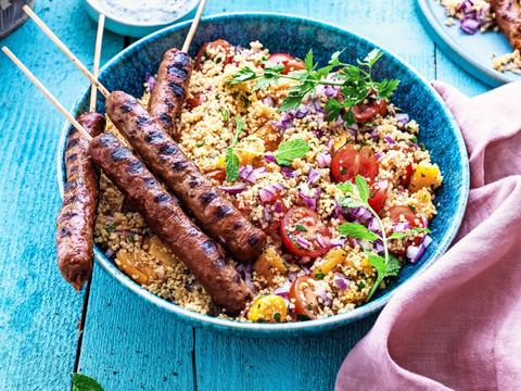 Merguez met frisse couscoussalade