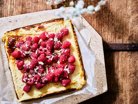 Easy peasy cheesecake met frambozen