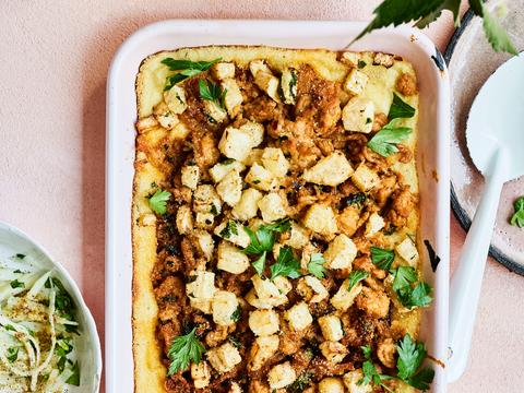 Ovenschotel met knolselder en kipgehakt