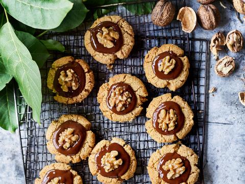Glutenvrije notenkoekjes met chocolade