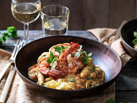 Tagliatelle met scampi’s