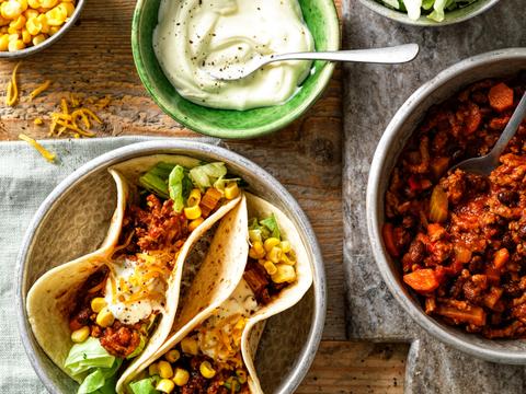 wraps met chili con carne