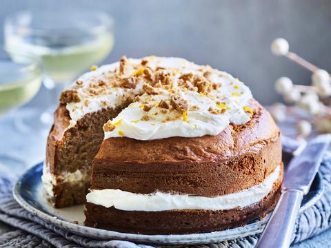 Speculaascake met roomkaas-ricottatopping