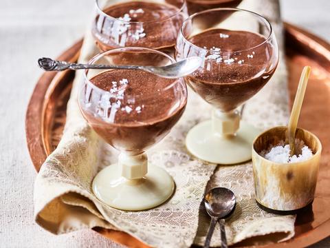 Chocomousse met fleur de sel