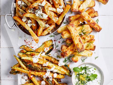 drie soorten frietjes uit de airfryer