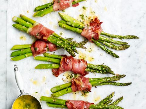 aspergerolletjes met ham en tijmboter