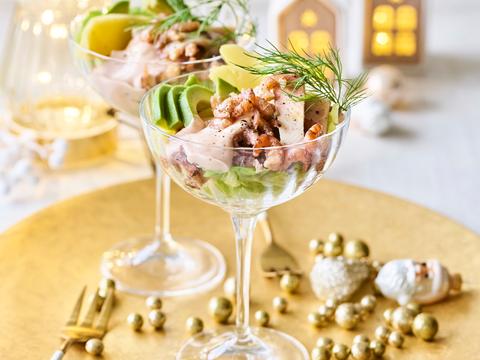 Garnalencocktail met whiskysaus