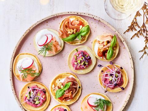Blini’s met feesttoppings