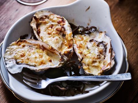 Gegratineerde oesters
