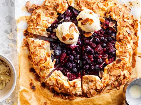 Galette met bessen en gember