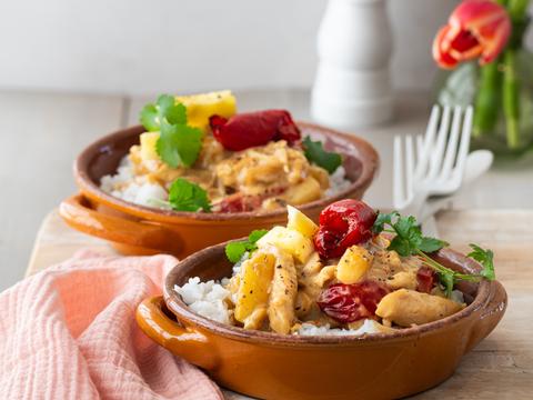 Kip met currysaus