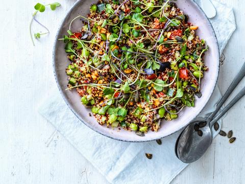 Quinoasalade met fijne groentjes