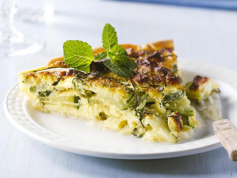 Quiche met courgette en feta