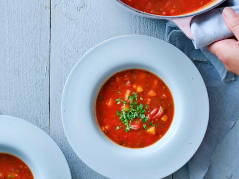 Tomaten-linzensoep
