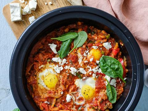 Shakshuka met pitabrood