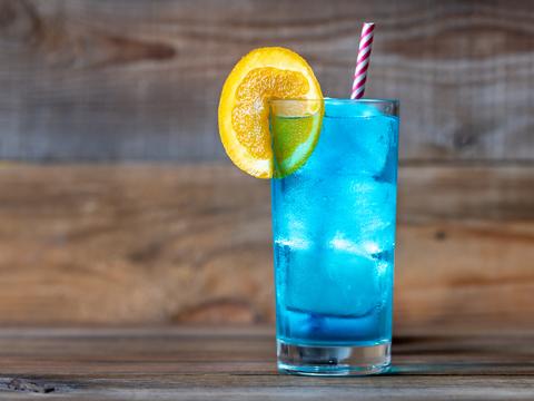 Blue lagoon cocktail