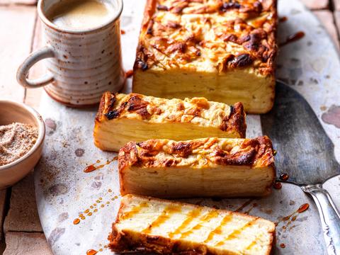 Vanille-appeltaart met flinterdunne appeltjes