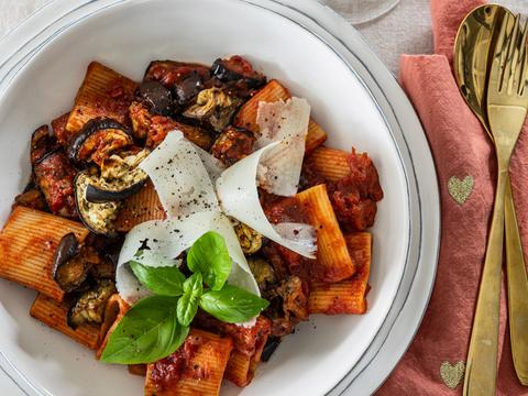 Siciliaanse rigatoni alla Norma