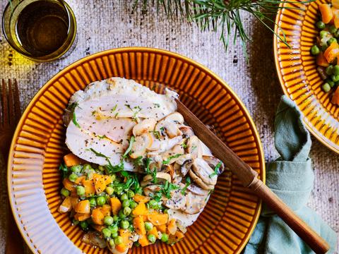 Orloffgebraad met champignonsaus