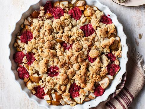 Frambozen-perencrumble met kaneel