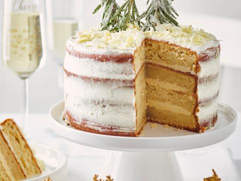 Hazelnoottaart met koffiecrème en mascarponefrosting