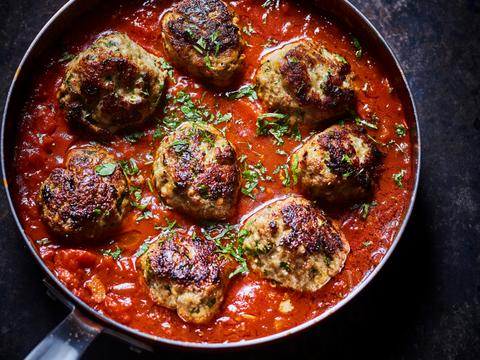 Polpette in tomaat-auberginesaus