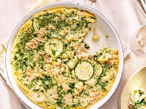Groenteomelet met tonijn